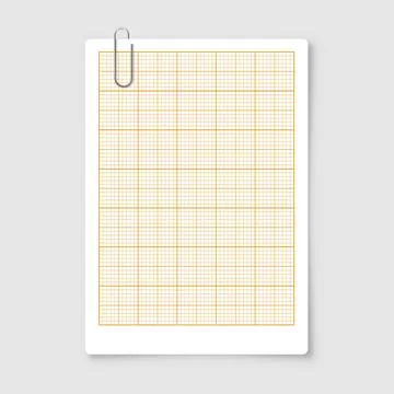 Sheet of graph paper with grid. Millimeter paper texture, geometric pattern Illustrazione stock