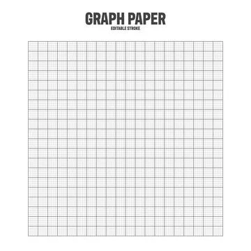 Sheet of graph paper with grid. Millimeter paper texture, geometric pattern Stock Illustration