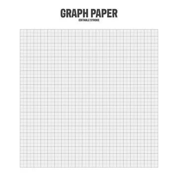 Sheet of graph paper with grid. Millimeter paper texture, geometric pattern 스톡 일러스트