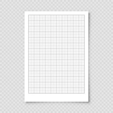 Sheet of graph paper with grid. Millimeter paper texture, geometric pattern 스톡 일러스트