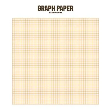 Sheet of graph paper with grid. Millimeter paper texture, geometric pattern Stock Illustration