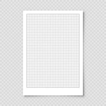 Sheet of graph paper with grid. Millimeter paper texture, geometric pattern Stock Illustration