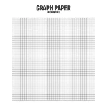 Sheet of graph paper with grid. Millimeter paper texture, geometric pattern 스톡 일러스트