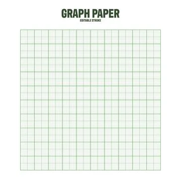 Sheet of graph paper with grid. Millimeter paper texture, geometric pattern Stock Illustration