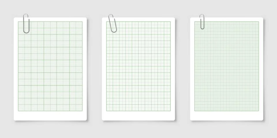Sheet of graph paper with grid. Millimeter paper texture, geometric pattern Illustrazione stock