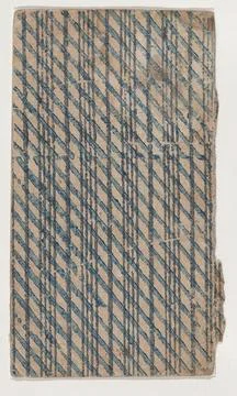 Sheet with horizontal and diagonal stripe pattern 19th century Anonymous. S.. Stock Photos