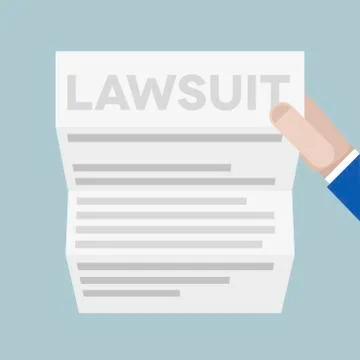 Sheet lawsuit Stock Illustration
