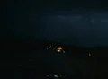 Sheet lightning while driving at night Footage