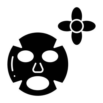 Sheet Mask Glyph Icon Stock Illustration