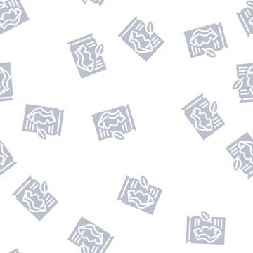 Sheet mask glyph vector seamless pattern Stock Illustration