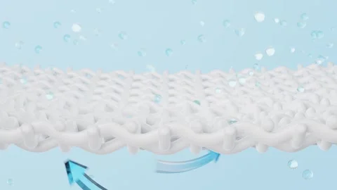 Sheet material mattress with ventilate shows, bubbles, arrows isolated on b.. Stock Footage 276152577