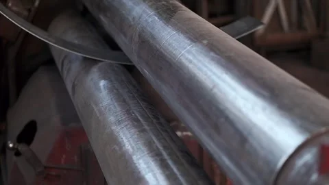 Sheet metal bending machine Stock Footage 259305102