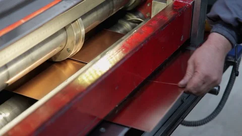Sheet metal Cutting Machine Stock Footage 87597234