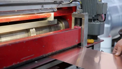 Sheet metal Cutting Machine Stock Footage 87597361
