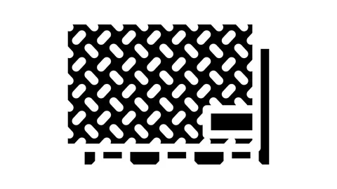 Sheet metal manufacturing engineer glyph icon animation Stock Footage 326744461