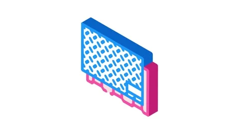 Sheet metal manufacturing engineer isometric icon animation Stock Footage 327291687
