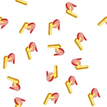 Sheet metal roll isometric icon seamless pattern Stock Illustration