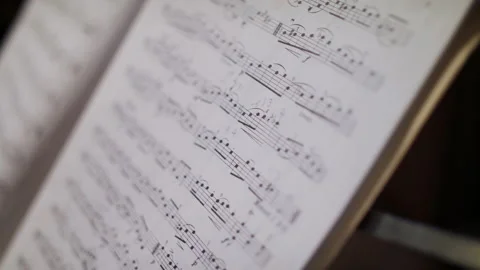 Sheet music close up Stock Footage 138450767