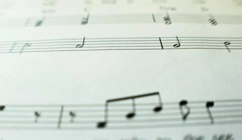 Sheet music in close 库存照片