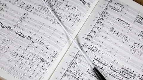 Sheet music Stock Footage 55754049