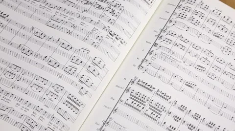 Sheet music Stock Footage 55754129