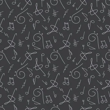 Sheet music pattern Stock Illustration