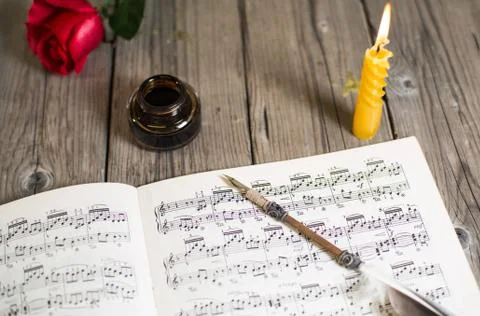 Sheet music Stockfoto's
