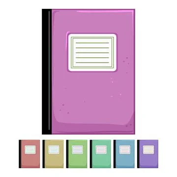 Sheet notebook cartoon vector graphic sign color イラスト素材
