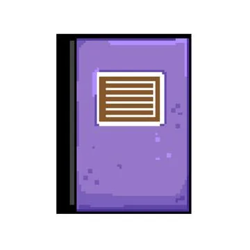 Sheet notebook pixel art vector illustration sign color Stock Illustration
