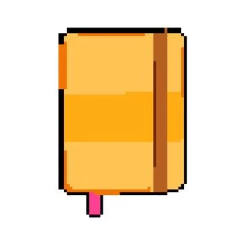 Sheet notebook pixel art vector illustration Stock Illustration