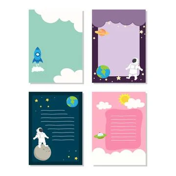 Sheet noted space vector design Stock Illustration
