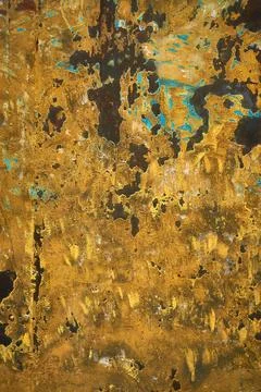 Sheet of old iron with peeling paint, texture. Stock Photos