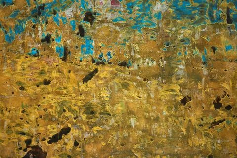 Sheet of old iron with peeling paint, texture. Stock Photos