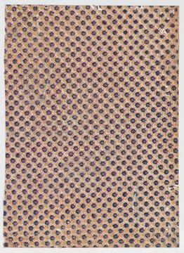 Sheet with overall crisscrossing pattern with large dots 19th century Anony.. Stock Photos