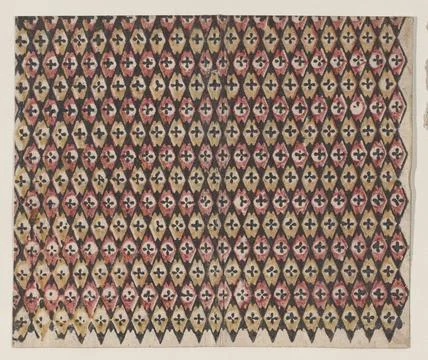 Sheet with overall diamond pattern 19th century Anonymous. Sheet with overa.. Stock Photos