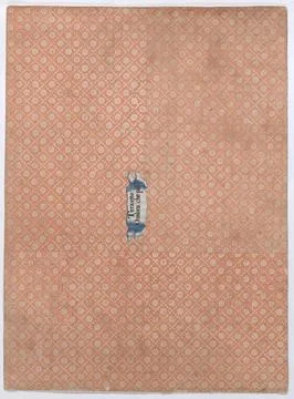 Sheet with overall dot and circle pattern 19th century Anonymous. Sheet wit.. Stock Photos