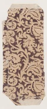 Sheet with overall leaf and vine pattern 19th century Anonymous. Sheet with.. Stock Photos