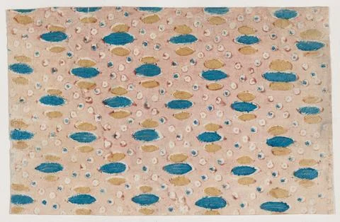 Sheet with overall pattern of circles and ovals 19th century Anonymous. She.. Stock Photos