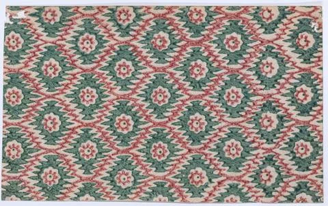 Sheet with overall pattern of flowers and organic shapes 19th century Anony.. Stock Illustration