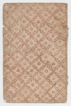 Sheet with overall pattern of flowers and circles 19th century Anonymous. S.. Stock Photos
