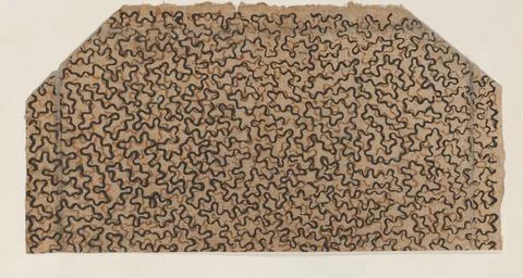 Sheet with overall pattern of squiggly lines 19th century Anonymous. Sheet .. Foto stock