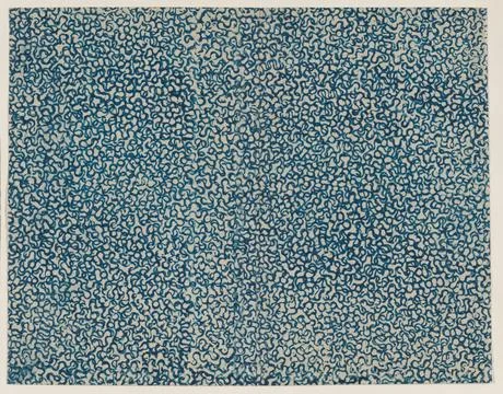 Sheet with overall squiggly line pattern 19th century Anonymous. Sheet with.. Foto stock