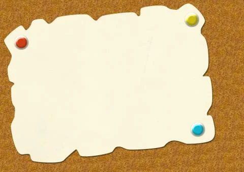 Sheet of a paper, attached to a board from a pith tree Stock Illustration