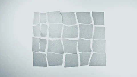 Sheet of Paper Being Ripped Into Smaller Pieces Stop Motion Animation Stock Footage 148666991