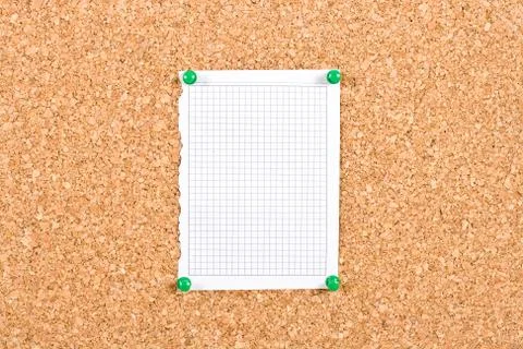 Sheet of paper in the box torn from a notebook Stock Photos