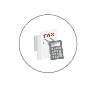 Sheet of paper with a calculator Stock Illustration