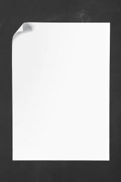 Sheet of paper with curl in the corner Stock Photos