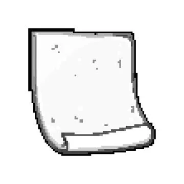 Sheet paper curl pixel art vector illustration 스톡 일러스트