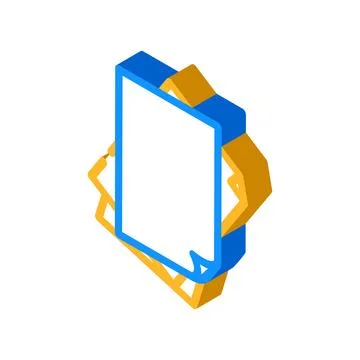 Sheet paper document isometric icon vector illustration Stock Illustration