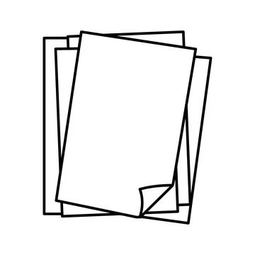 Sheet paper document line icon vector illustration Stock Illustration